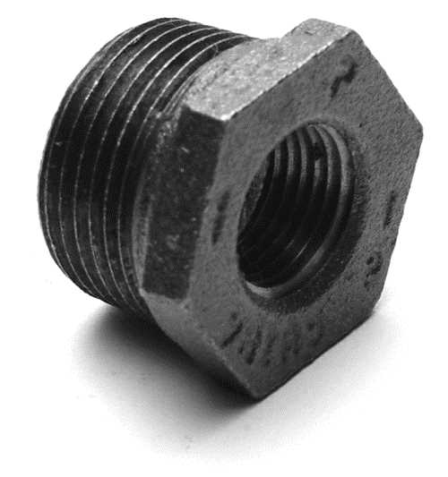 Everflow 2 X 1 Black Malleable Iron Hex Bushing – NPT Reducer Fitting
