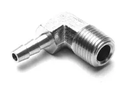 1/4 X 1/4 MPT BRASS 90* ELBOW HOSE BARB