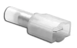 16-14 GA INS MALE SPADE 3/16 W/ COVER NARROW NYLON TERMINAL