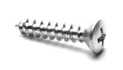 #10 X 1 PHIL OVAL #6 HD SHEET METAL SCREW CHROME, 100/BOX