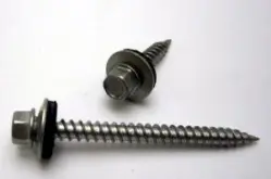 #10 X 1 1/2 HEX ROOFING SCREW W/GASKET WHITE