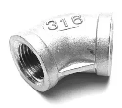 1/4 45* ELBOW 316 SS PIPE FITTING
