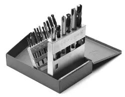EMPTY TAP & DRILL INDEX, HUOT 6-32 TO 1/2-13 TAP, W/ HSS BITS