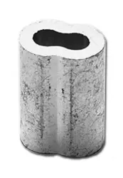 1/16 OVAL WIRE ROPE SLEEVE ALUMINUM