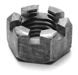 8-1.25 SLOTTED HEX NUT PLAIN