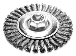 6" KNOTTED BENCH GRINDER BRUSH 5/8 WIDE, 5/8-1/2 BUSHING